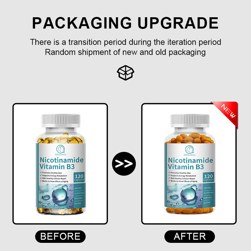 Bbeeaauu Niacinamide (Vitamin B3) 500mg Supplement Energy Metabolism, Circulation, Nerve & Skin Health Support