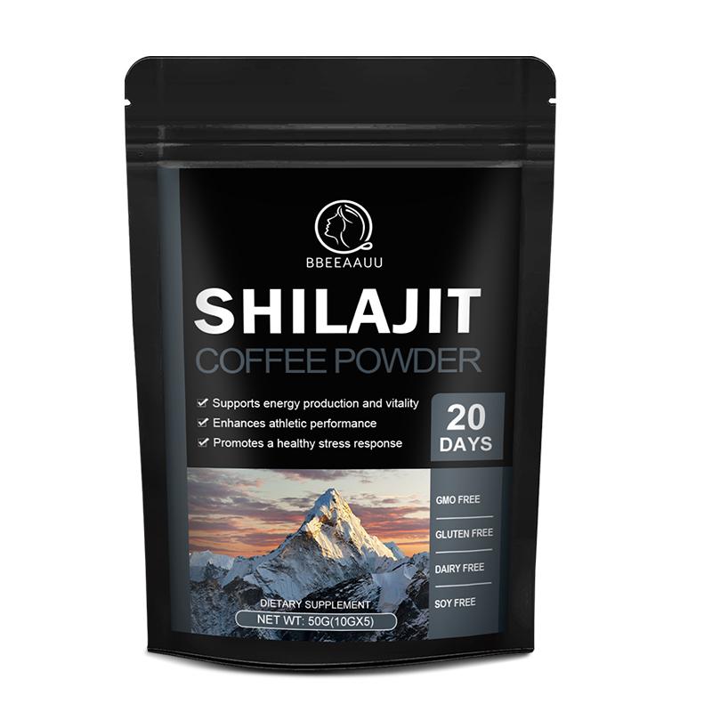 Shilajit Coffee Powder with Guarana Extract ，Chaga ，Reishi，Cordyceps Support Metabolism for Immune Support and Energy Supplement, 200 G