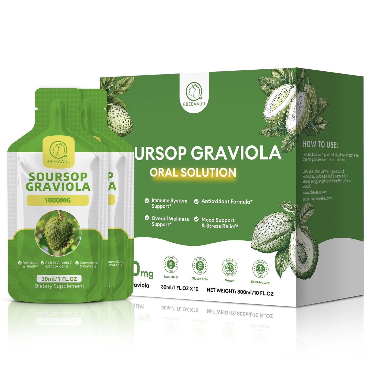 Soursop Graviola Oral Liquid High Absorption Soursop Guanabana Drink