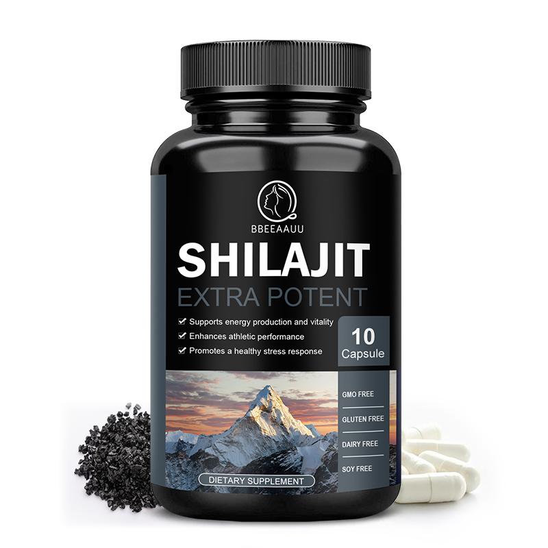 Bbeeaauu Shilajit Supplement Capsules 400mg Supports Energy Production and Vitality Enhances Athletic Performance Energy Production Support