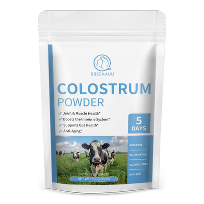 40% IgG Pure Bovine Colostrum Supplement Whey Protein with Probiotic Promote Growth &amp; Height, Muscle Build, Improve Immune &amp; gut