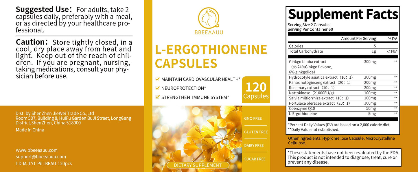 L-Ergothioneine Capsules Supplements