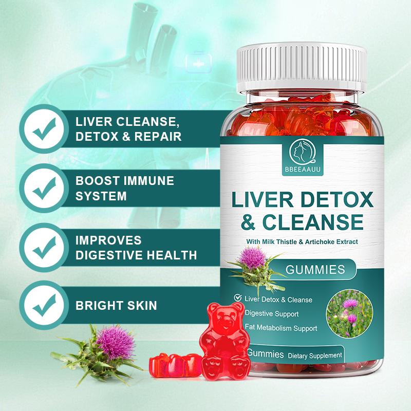 Bbeeaauu Liver Cleanse Detox Health Supplement With Milk Thistle Supports Healthy Liver Function Boosts Immunity Men & Women