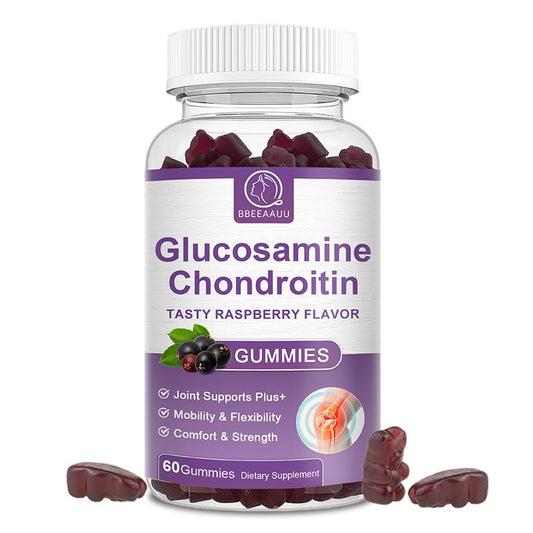 Glucosamine Chondroitin Tasty Raspberry Flavor Gummies Dietary Supplement