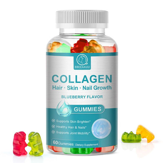 Bbeeaauu Collagen Gummies 10000mcg with VitaminA, C, D，E，B3 ,B6 for Natural Collagen Production Hair, Skin, Nails, Joint Support Immune Digestion Bone Support