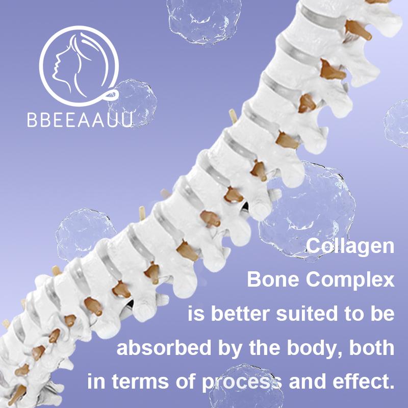 Bbeeaauu Collagen Bone Complete 500mg (Types I, III) Advanced Bone Matrix Formula with Plant Calcium & Magnesium Support Stronger Bones & Healthy Joints , Complete Bone Supplement