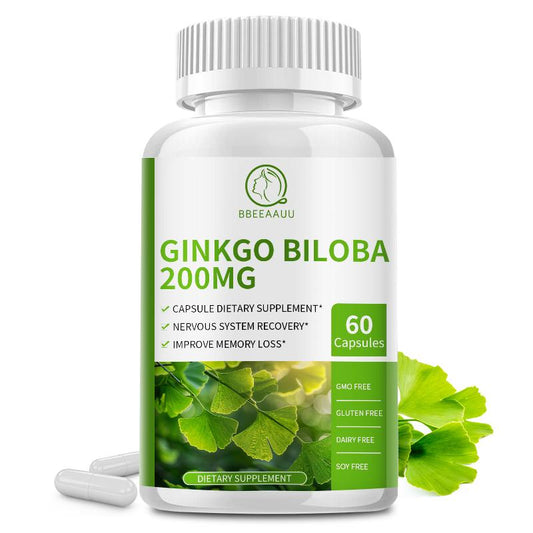 BBEEAAUU Ginkgo Biloba 200MG Leaf Capsules