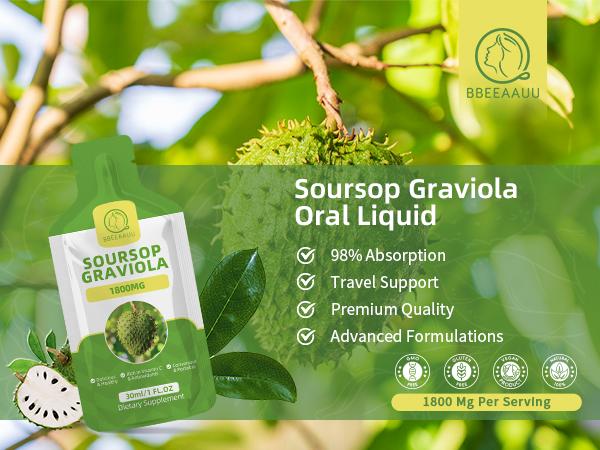 Soursop Graviola Oral Liquid High Absorption Soursop Guanabana Drink