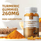 2 Pack Turmeric Gummies for Adults, Turmeric Curcumin with Black Pepper, Turmeric Supplement Supports Joint & Digestion, High Absorption & Vegan, Raspberry Flavor