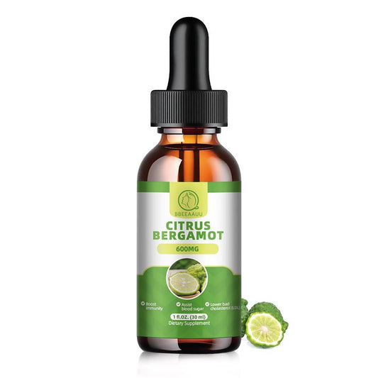 BBEEAAUU Citrus Bergamot 600MG Liquid Drops Dietary Supplement 