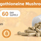 L-Ergothioneine Mushroom Complex Capsules Supplements with L-Ergothioneine 5MG, Organic Mushroom Extracts 940MG, Glutathione 150MG for Immune Support & Brain Supplement, Vegan, 120 Counts