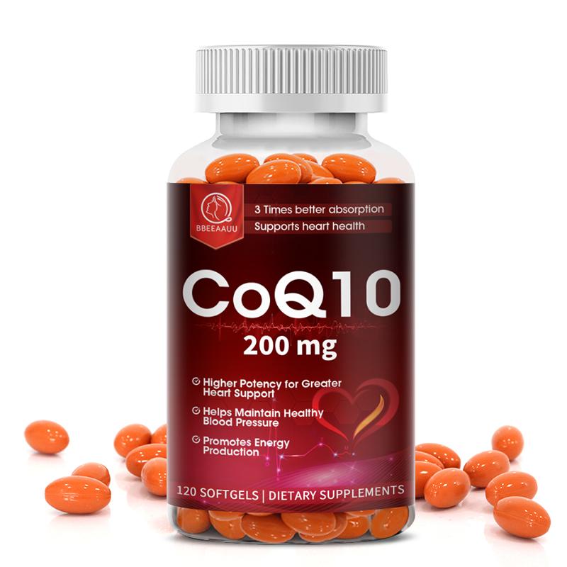 CoQ10 Capsules 200 Mg Coenzyme Q10 Vegetarian