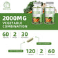 Organic vegetable supplements vegetarian capsules rich in natural vitamins support energy and immune health