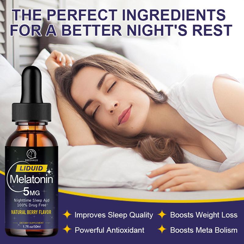 HFU 5Mg Melatonin Drops Effective for Adult Insomnia Improve Sleep Fall Sleep Faster Sleep Deeper Melatonin Supplements