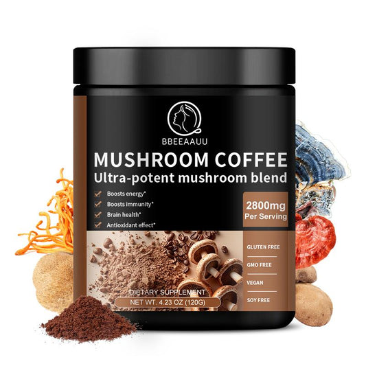 Mushroom Coffee Supplement Ganoderma Lucidum Cordyceps Sinensis Energy,Mental Clarity And Concentration Support-Brain Booster