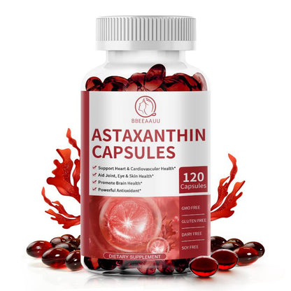 Astaxanthin Supplement - Natural Algae Antioxidant for Eyes,Skin & Joints - Maximum Absorption,Non-GMO & Gluten Free - 120 Softgels