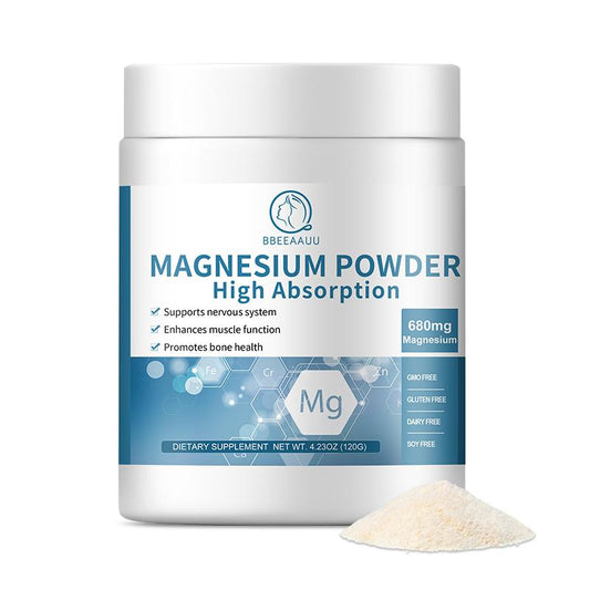 Bbeeaauu Magnesium Powder with 680mg Magnesium and Vitamin Promotes Sleep, Relaxation and Healthy Brain Function Bone, Heart & Muscle Support