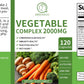 Organic vegetable supplements vegetarian capsules rich in natural vitamins support energy and immune health