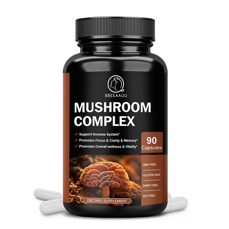 BBEEAAUU Mushroom Supplement features 10 types of mushroom