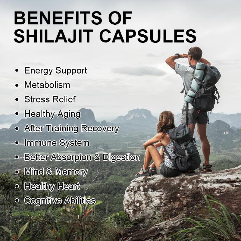 Bbeeaauu Shilajit Supplement Capsules 400mg Supports Energy Production and Vitality Enhances Athletic Performance Energy Production Support