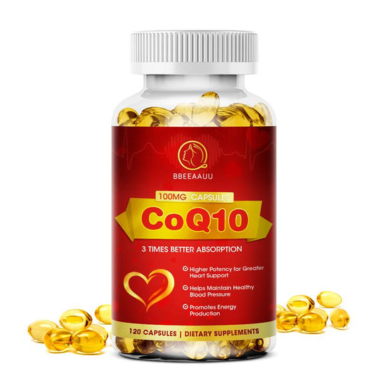 BBEEAAUU CoQ10 100mg | Supports Heart Health | 120 Capsules | Vegetarian, Non-GMO, Gluten-Free